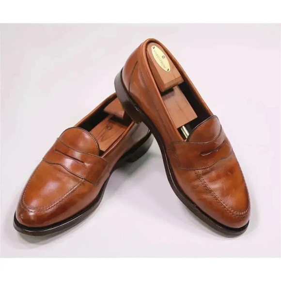 Charles Tyrwhitt Made in England Whiskey Brown Leather Penny Loafers US 10 main image 10